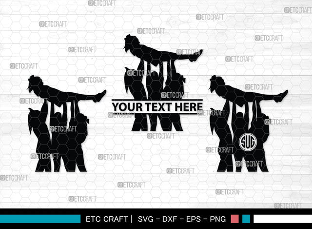 Cheer Stunt Monogram, Cheer Stunt Silhouette, Cheer Leading Svg, Cheer Team Svg, Sports svg, Cheer Svg, Cheer Extreme Svg, SB00111 SVG ETC Craft 