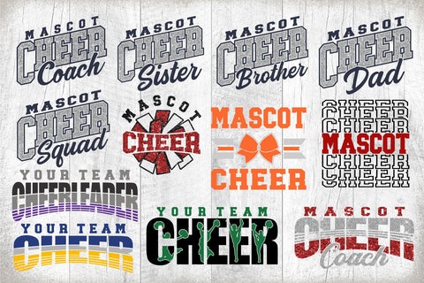 Cheer svg Bundle 3 - Cheer Template Bundle of 20 - svg - eps - dxf - Cheerleader - Megaphone - Silhouette - Cricut - Digital Download SVG Svg Cuttables 