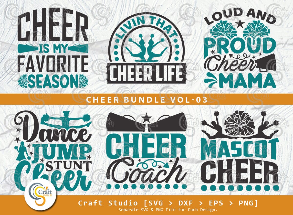 Cheer SVG Bundle, Cheerleading Svg, Cheer Svg, Cheer Life Svg, Cheer ...
