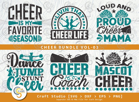 Cheer SVG Bundle, Cheerleading Svg, Cheer Svg, Cheer Life Svg, Cheer Quotes, Cheer Cutting File SVG ETC Craft 