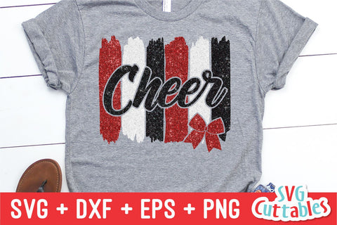 Cheer svg - Cheer Cut File - Cheer Bow svg - dxf - eps - png - Cheer Brush Strokes - Silhouette - Cricut - Digital Download SVG Svg Cuttables 