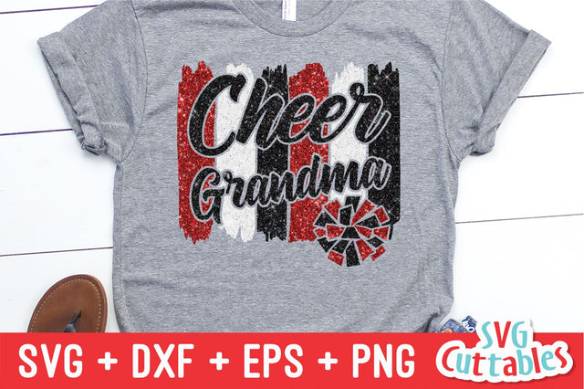 Cheer SVG | Cheer Grandma Brush Strokes | Shirt Design SVG Svg Cuttables 