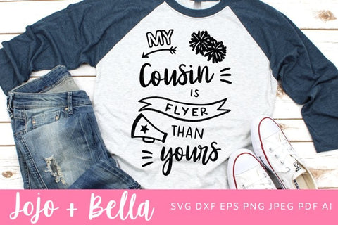 Cheer Svg, Cheerleading Svg, Cousin Svg, Cheer mom Svg, Cheerleader svg, Svg, Svg Files for Cricut, Sublimation Designs Downloads SVG Jojo&Bella 