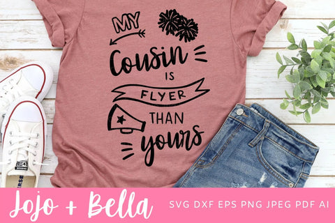 Cheer Svg, Cheerleading Svg, Cousin Svg, Cheer mom Svg, Cheerleader svg, Svg, Svg Files for Cricut, Sublimation Designs Downloads SVG Jojo&Bella 