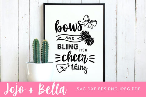 Cheer Svg, Cheerleading Svg, Pom Pom Svg, Cheer mom Svg SVG Jojo&Bella 