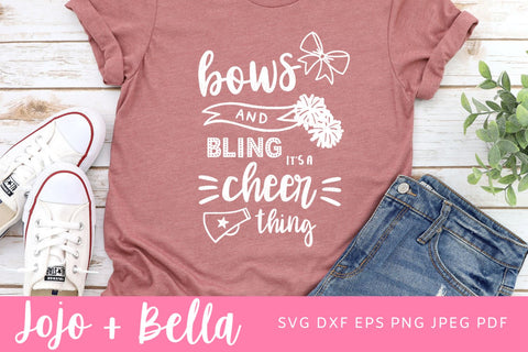 Cheer Svg, Cheerleading Svg, Pom Pom Svg, Cheer mom Svg SVG Jojo&Bella 
