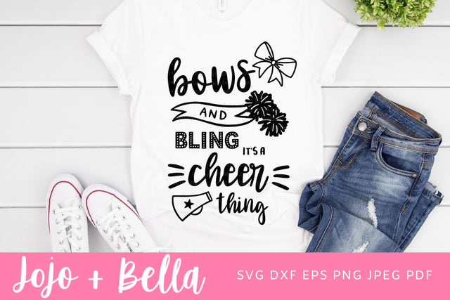 Cheer Svg, Cheerleading Svg, Pom Pom Svg, Cheer mom Svg SVG Jojo&Bella 