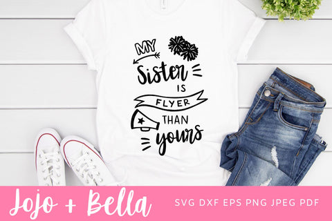 Cheer Svg, Cheerleading Svg, Sister Svg, Cheer mom Svg, Cheerleader svg, Svg, Svg Files for Cricut, Sublimation Designs Downloads SVG Jojo&Bella 