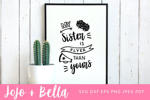 Cheer Svg, Cheerleading Svg, Sister Svg, Cheer mom Svg, Cheerleader svg, Svg, Svg Files for Cricut, Sublimation Designs Downloads SVG Jojo&Bella 