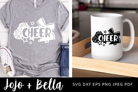 Cheer Svg, Cheerlife SVG, Cheerleading Svg, Megaphone Svg, Cheerleader Svg, Cheer Cone Svg, Pom Poms Svg, Cheer Cut File, Cricut, silhouette SVG Jojo&Bella 