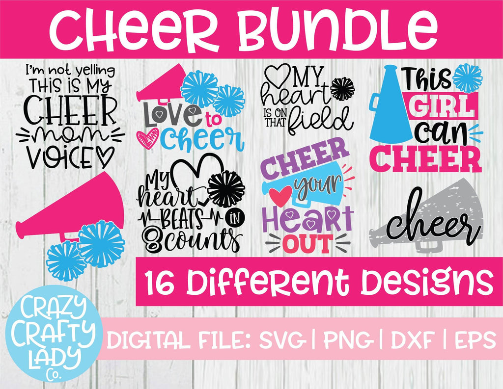 Cheer SVG Cut File Bundle - So Fontsy