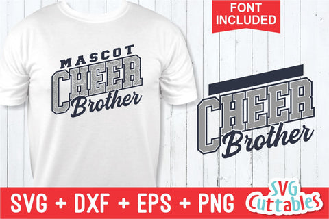 Cheer svg Cut File - Cheer Brother - Cheer Template 0046 - svg - eps - dxf - Cheerleader - Megaphone - Silhouette - Cricut - Digital File SVG Svg Cuttables 