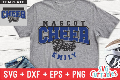 Cheer svg Cut File - Cheer Dad - Cheer Template 0060 - svg - eps - dxf - Cheerleader - Megaphone - Silhouette - Cricut - Digital Download SVG Svg Cuttables 