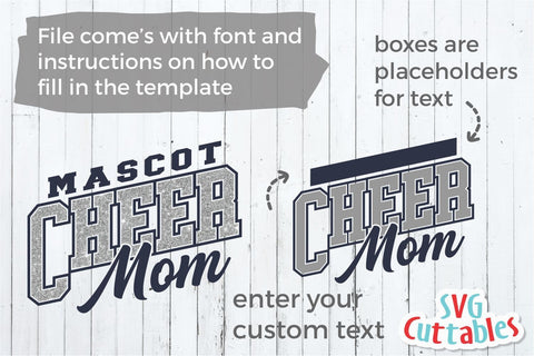 Cheer svg Cut File - Cheer Mom - Cheer Template 0043 - svg - eps - dxf - Cheerleader - Megaphone - Silhouette - Cricut - Digital Download SVG Svg Cuttables 