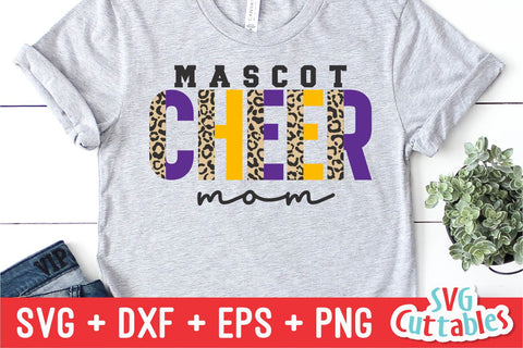 Cheer svg Cut File - Cheer Mom - Cheer Template 0051 - svg - eps - dxf - Cheerleader - Leopard Print - Silhouette - Cricut - Digital Download SVG Svg Cuttables 