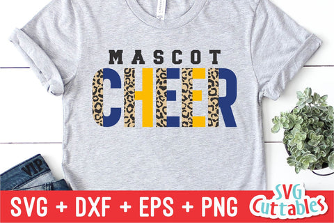 Cheer svg Cut File - Cheer Mom - Cheer Template 0051 - svg - eps - dxf - Cheerleader - Leopard Print - Silhouette - Cricut - Digital Download SVG Svg Cuttables 