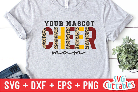 Cheer svg Cut File - Cheer Mom - Cheer Template 0051 - svg - eps - dxf - Cheerleader - Leopard Print - Silhouette - Cricut - Digital Download SVG Svg Cuttables 