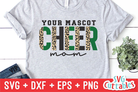Cheer svg Cut File - Cheer Mom - Cheer Template 0051 - svg - eps - dxf - Cheerleader - Leopard Print - Silhouette - Cricut - Digital Download SVG Svg Cuttables 