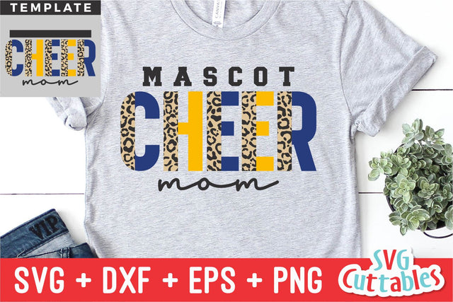 Cheer svg Cut File - Cheer Mom - Cheer Template 0051 - svg - eps - dxf - Cheerleader - Leopard Print - Silhouette - Cricut - Digital Download SVG Svg Cuttables 