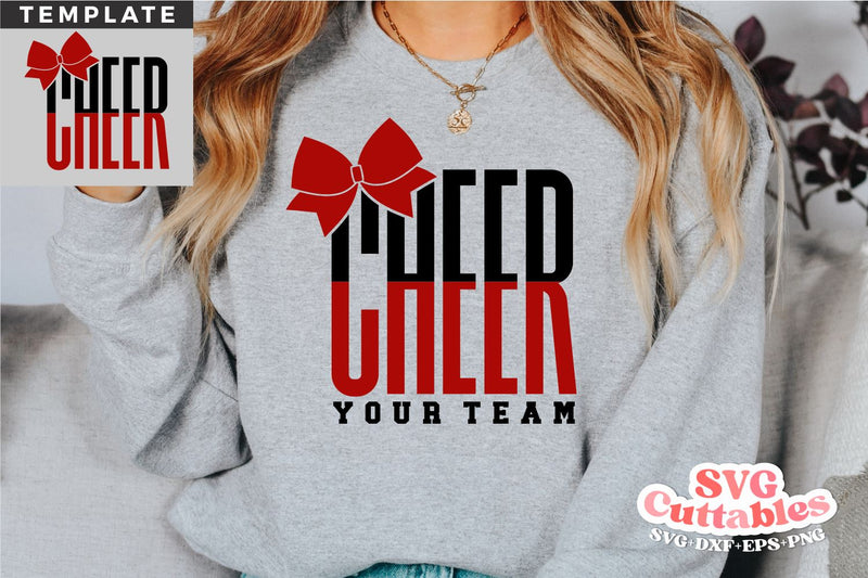 Cheer svg Cut File - Cheer Mom - Cheer Template 0072 - svg - eps - dxf - Cheerleader - Megaphone - Silhouette - Cricut - Digital Download SVG Svg Cuttables 