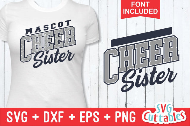 Cheer svg Cut File - Cheer Sister - Cheer Template 0047 - svg - eps - dxf - Cheerleader - Megaphone - Silhouette - Cricut - Digital File SVG Svg Cuttables 