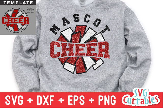 Cheer svg Cut File - Cheer Template 0055 - svg - eps - dxf - Cheerleader - Megaphone - Silhouette - Cricut - Digital Download SVG Svg Cuttables 