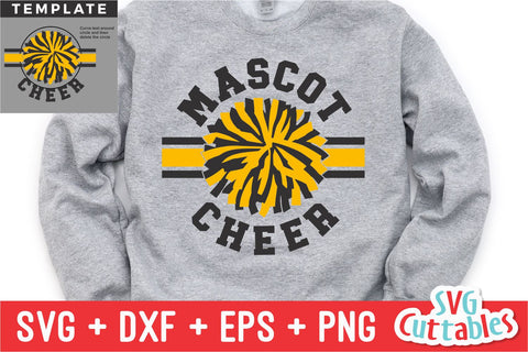 Cheer svg Cut File - Cheer Template 0057 - svg - eps - dxf - Cheerleader - Megaphone - Silhouette - Cricut - Digital Download SVG Svg Cuttables 