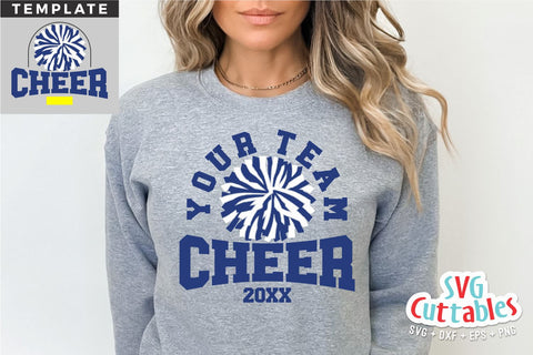 Cheer svg Cut File - Cheer Template 0067 - svg - eps - dxf - Cheerleader - Megaphone - Silhouette - Cricut - Digital Download SVG Svg Cuttables 