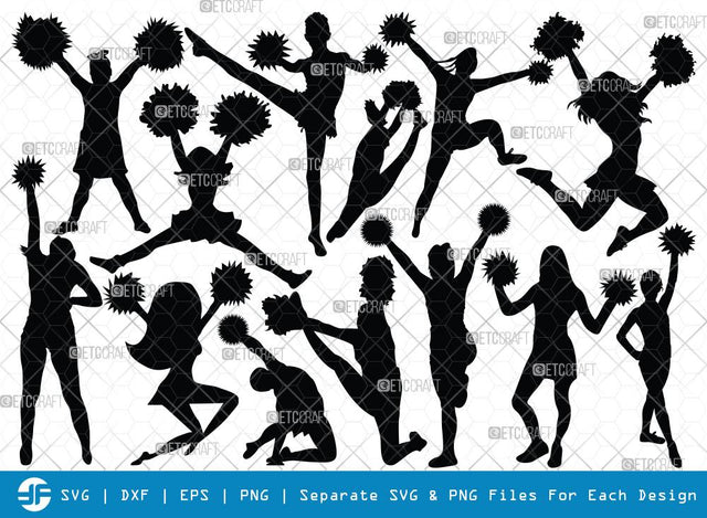 Cheer SVG Cut Files | Cheer Mom Silhouette SVG ETC Craft 