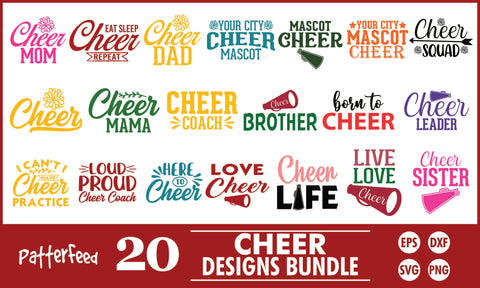 Cheer SVG Designs Bundle SVG PatternFeed8 
