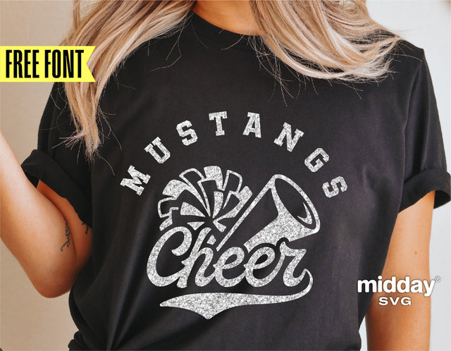 Cheer Svg, Png Dxf Eps, Cheerleader, Cheerleading shirt, Megaphone, Pom Pom, Cheer Cone, Cricut, Silhouette, Digital File, Cheer Team Shirt SVG Midday SVG 