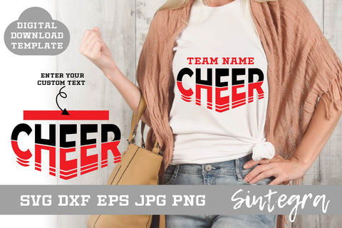 Cheer SVG Shirt Template Design 002 Free For Commercial Use SVG Sintegra 