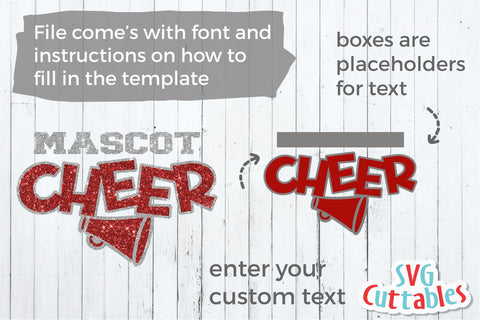 Cheer Template 0021 Svg Cuttables 