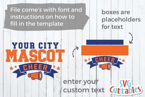 Cheer Template 0033 Svg Cuttables 