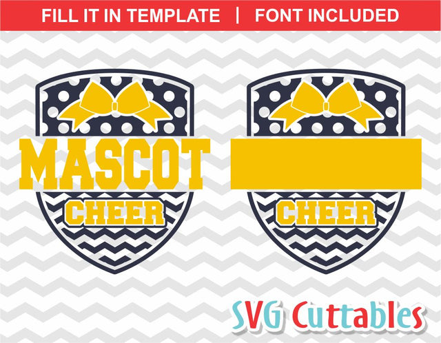Cheer Template 009 SVG Svg Cuttables 