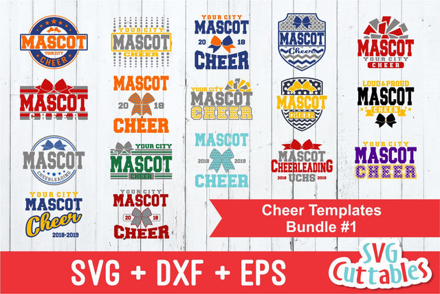Cheer Template Bundle #1 SVG Svg Cuttables 