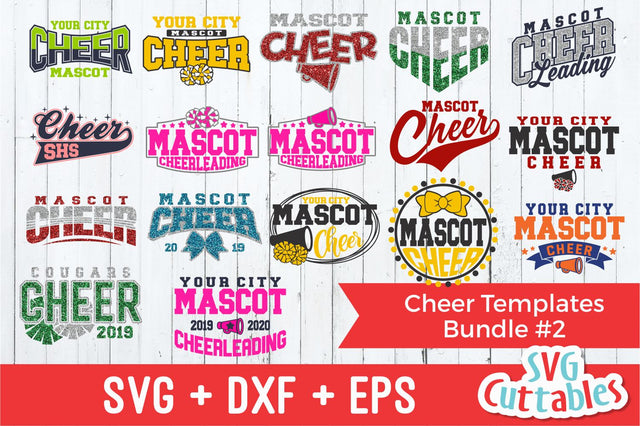 Cheer Template Bundle 2 SVG Svg Cuttables