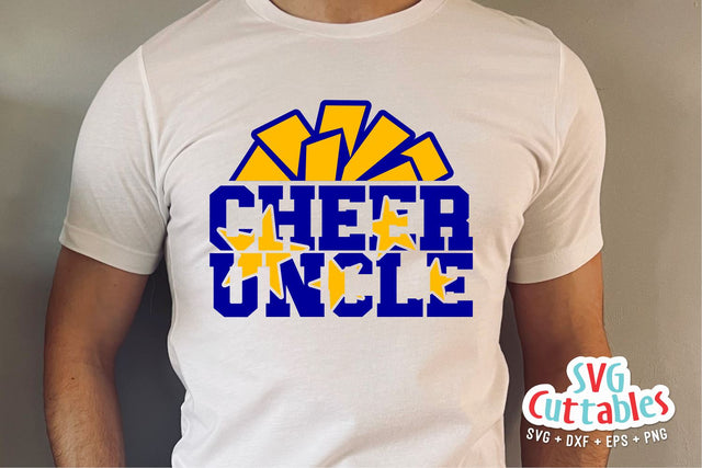 Cheer Uncle svg - Cheer Cut File - svg - dxf - eps - png - Cheer Cut File - Pom Pom - Silhouette - Cricut - Digital Download SVG Svg Cuttables 