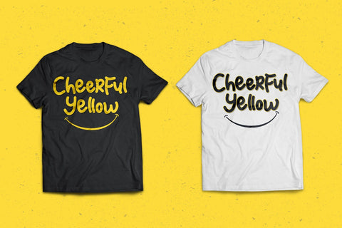 Cheerful Yellow Font Sakha Design Studio 