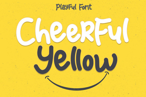 Cheerful Yellow Font Sakha Design Studio 