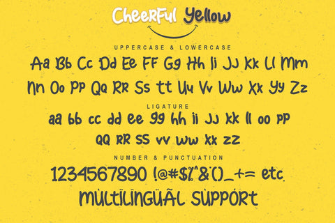 Cheerful Yellow Font Sakha Design Studio 