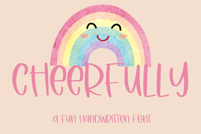 Cheerfully, Handwritten Font for Cricut, Cricut Fonts SVG, Fun Handwriting Cricut Fonts Font Designing Digitals 