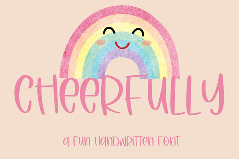 Cheerfully, Handwritten Font for Cricut, Cricut Fonts SVG, Fun Handwriting Cricut Fonts Font Designing Digitals 