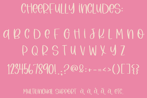 Cheerfully, Handwritten Font for Cricut, Cricut Fonts SVG, Fun Handwriting Cricut Fonts Font Designing Digitals 