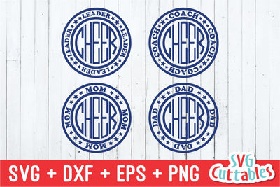 Cheerleader and Cheer Mom Badges SVG Svg Cuttables 