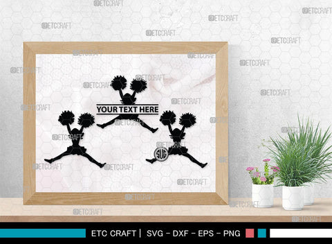 Cheerleader Monogram, Cheerleader Silhouette, Cheerleading Svg, Cheer Girls Svg, Sports svg, Cheer Svg, cheer Mom Svg, SB00112 SVG ETC Craft 