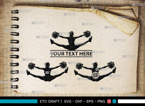 Cheerleader Monogram, Cheerleader Silhouette, Cheerleading Svg, Cheer Girls Svg, Sports svg, Cheer Svg, cheer Mom Svg, SB00112 SVG ETC Craft 