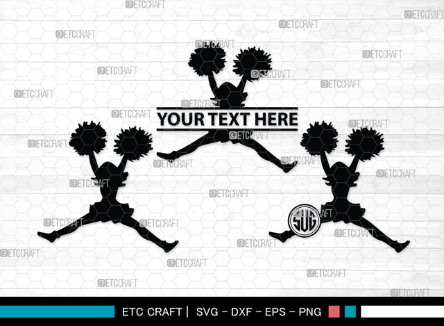 Cheerleader Monogram, Cheerleader Silhouette, Cheerleading Svg, Cheer Girls Svg, Sports svg, Cheer Svg, cheer Mom Svg, SB00112 SVG ETC Craft 