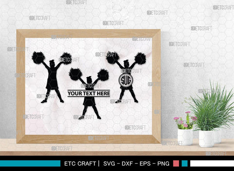 Cheerleader Monogram, Cheerleader Silhouette, Cheerleading Svg, Cheer Girls Svg, Sports svg, Cheer Svg, cheer Mom Svg, SB00112 SVG ETC Craft 