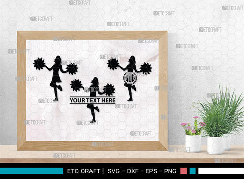 Cheerleader Monogram, Cheerleader Silhouette, Cheerleading Svg, Cheer Girls Svg, Sports svg, Cheer Svg, cheer Mom Svg, SB00112 SVG ETC Craft 